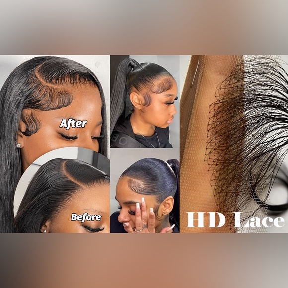 HUMAN HAIR- HD Lace Baby Hair, Reusable & Breathable Invisible Lace Hairline - Picture 8 of 9